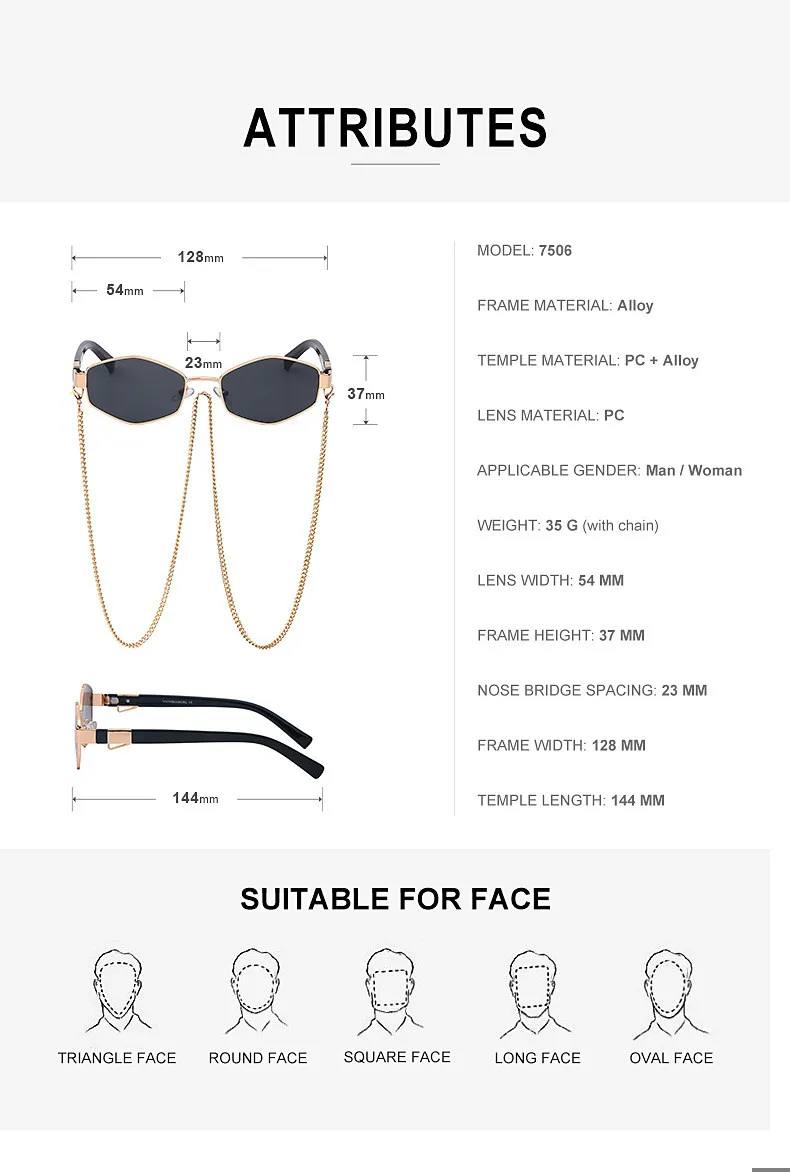 Retro Small Frame Hexagon Sunglasses Women With Chain 2026 Luxury Brand Steampunk Unique Polygon Sun Glasses For Ladies Eyewear