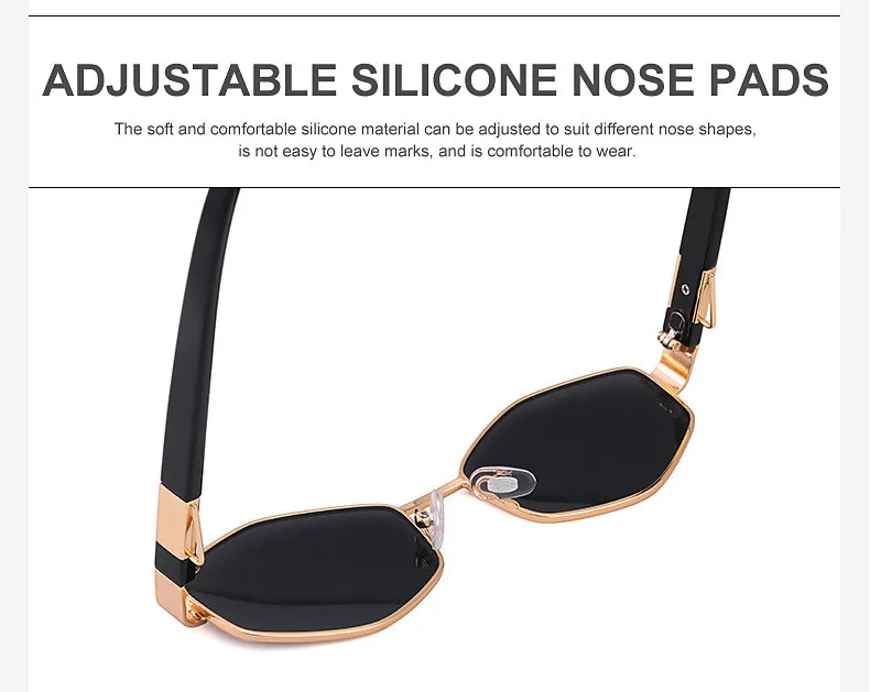 Retro Small Frame Hexagon Sunglasses Women With Chain 2026 Luxury Brand Steampunk Unique Polygon Sun Glasses For Ladies Eyewear