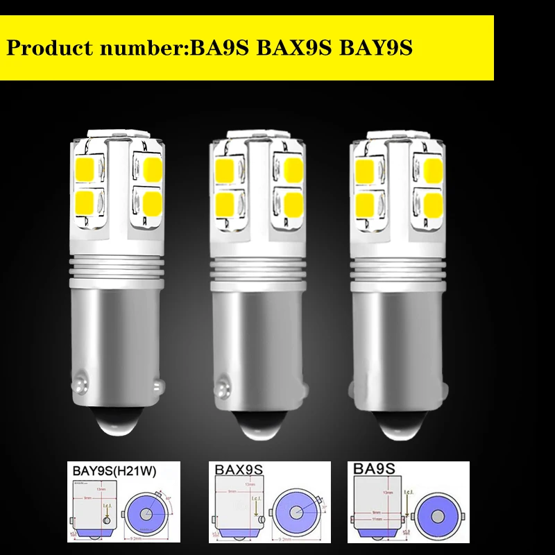 iJDM Canbus Car Lights BA9S BAX9S BAY9S LED For car Reverse Lights or Parking Lights,H21W H6W T4W License Plate Lights 12V-24V