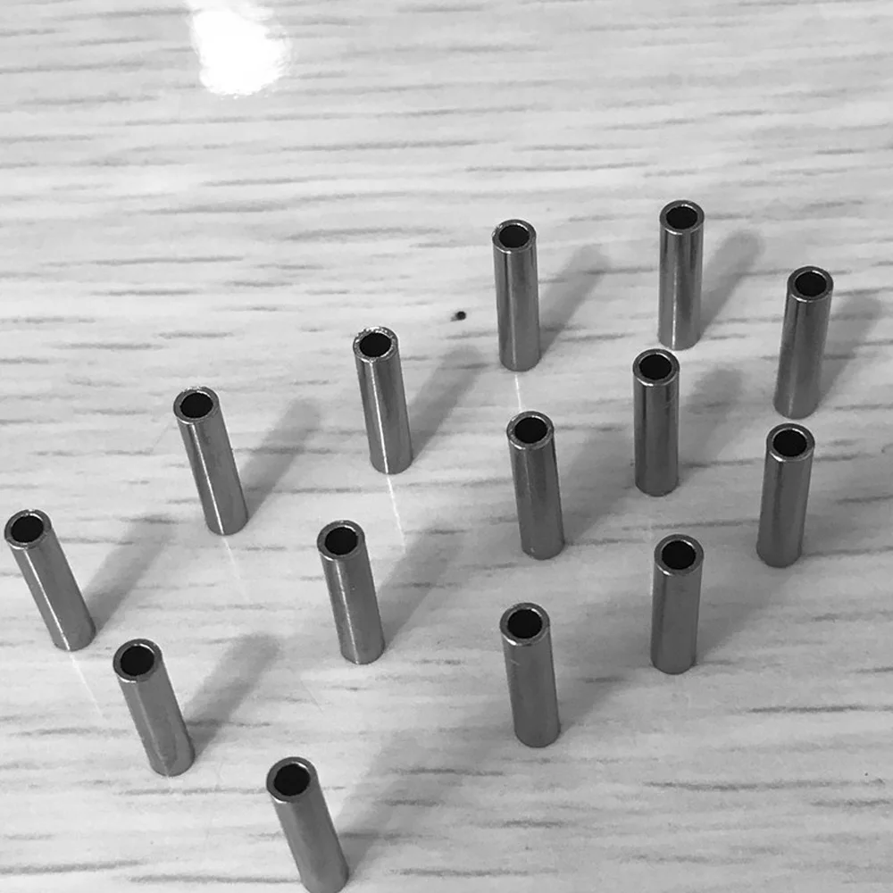 50-100pcs/lot stainless steel fishing line Aluminum Crimp sleeve copper tube Wire Pipe Crimp Sleeves Fishing Tackle accessories