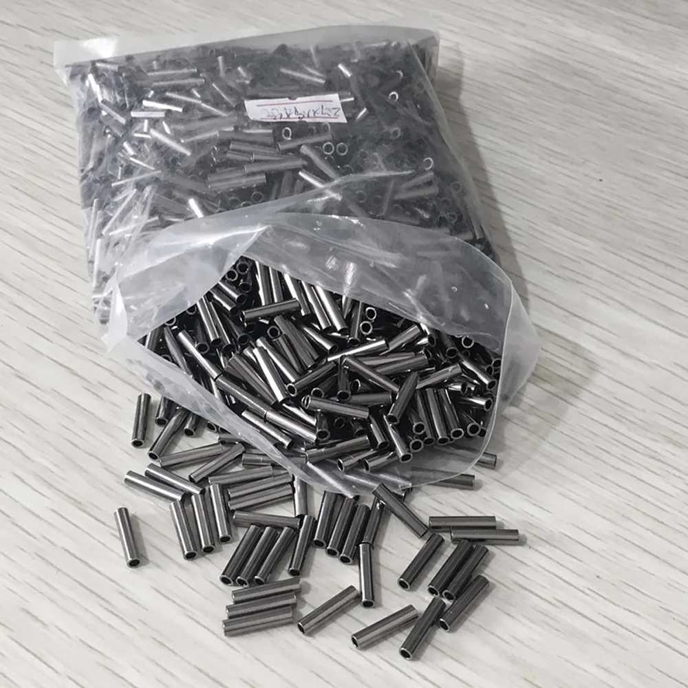 50-100pcs/lot stainless steel fishing line Aluminum Crimp sleeve copper tube Wire Pipe Crimp Sleeves Fishing Tackle accessories