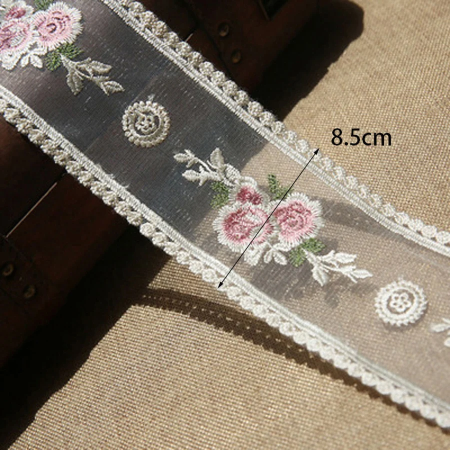 1Y Handmade Lace Ribbon Fabric Lace Trimmings for Sewing Accessories Wedding Decoration DIY Craft Supplies