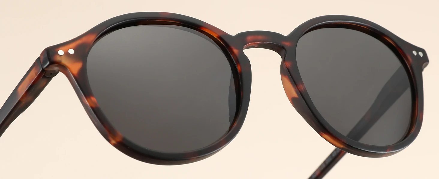 ZENOTTIC Fashion Polarized Sunglasses Men Women Brand Designer Retro Round Sun Glasses Vintage UV400 Goggles Shades