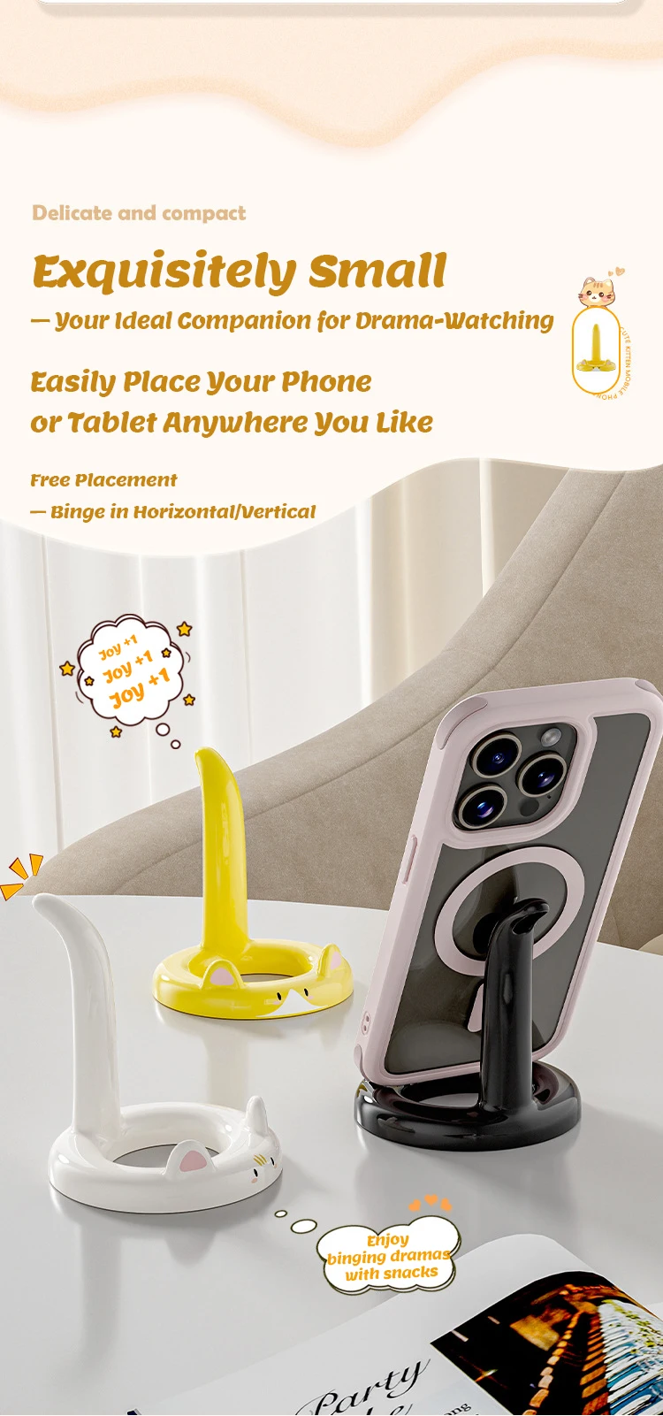 Hot-Selling Cute Cartoon Cat Phone Stand, Desktop Lazy Holder, Creative Cute Pet Phone Rack for Office