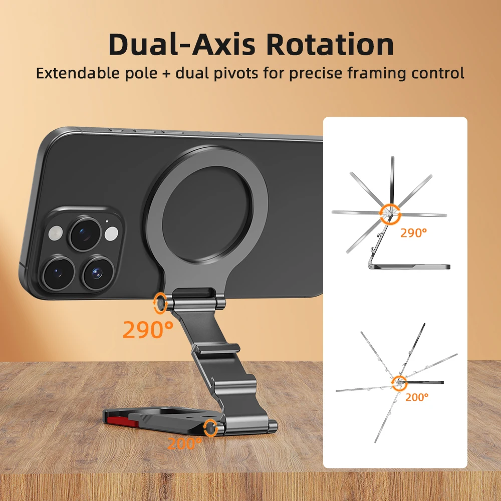 Flymile Magnetic Mount for iPhone 17 16 15 14 13/Pro/Max,Phone Holder With Carabiner Suitbale For Travel,for Magsafe Accessories