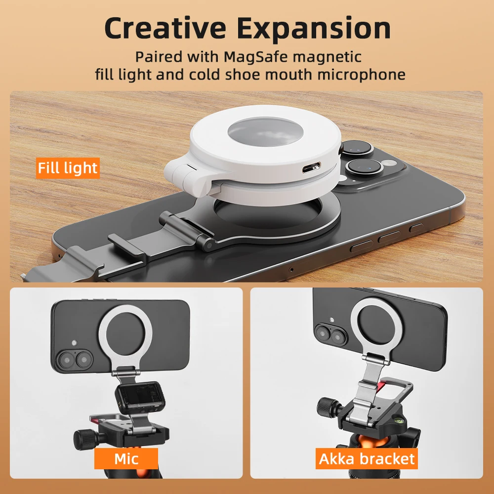 Flymile Magnetic Mount for iPhone 17 16 15 14 13/Pro/Max,Phone Holder With Carabiner Suitbale For Travel,for Magsafe Accessories
