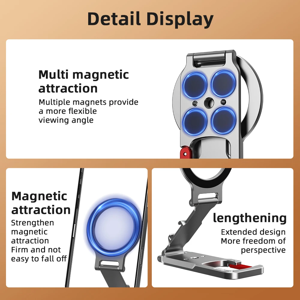 Flymile Magnetic Mount for iPhone 17 16 15 14 13/Pro/Max,Phone Holder With Carabiner Suitbale For Travel,for Magsafe Accessories