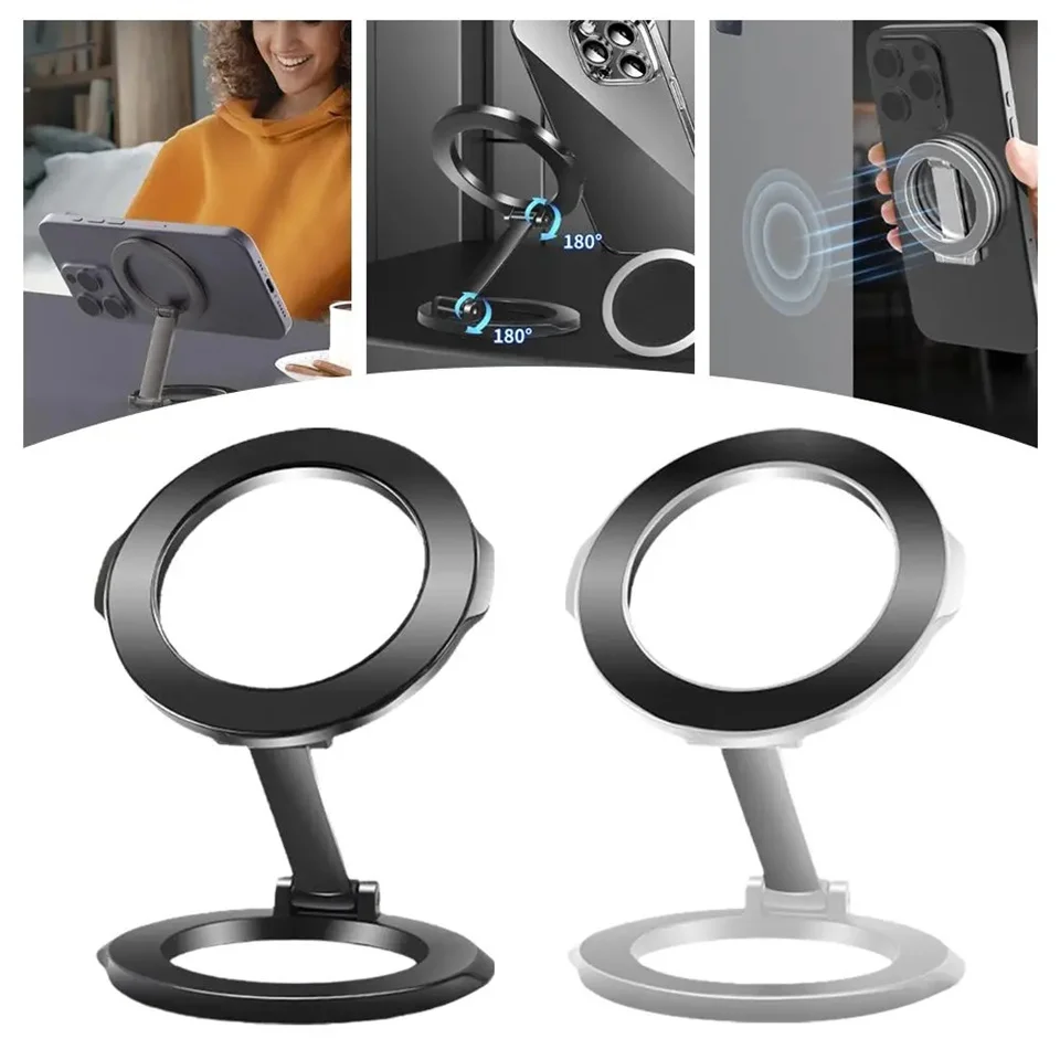 FANGTUOSI 2025 Foldable Magnetic Phone Holder for Magsafe Gym Treadmill Universal Folding Car Holder Magnetic Smartphone Stand