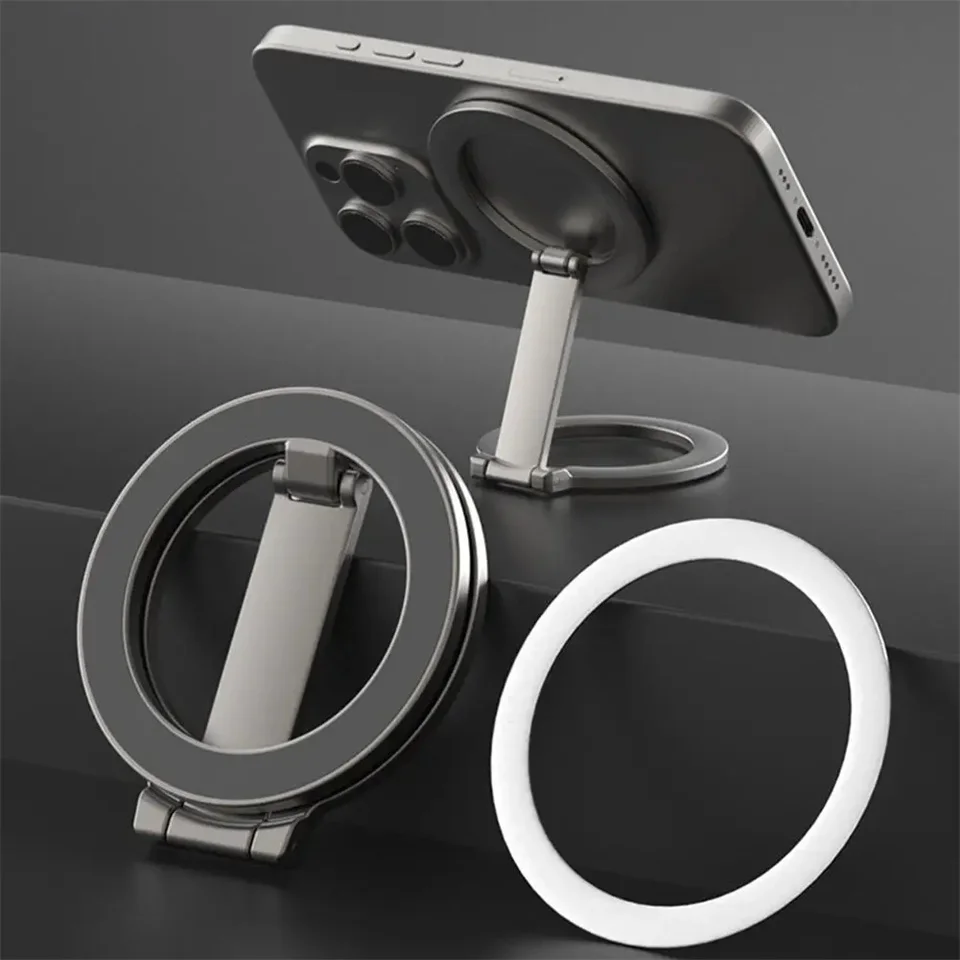 FANGTUOSI 2025 Foldable Magnetic Phone Holder for Magsafe Gym Treadmill Universal Folding Car Holder Magnetic Smartphone Stand