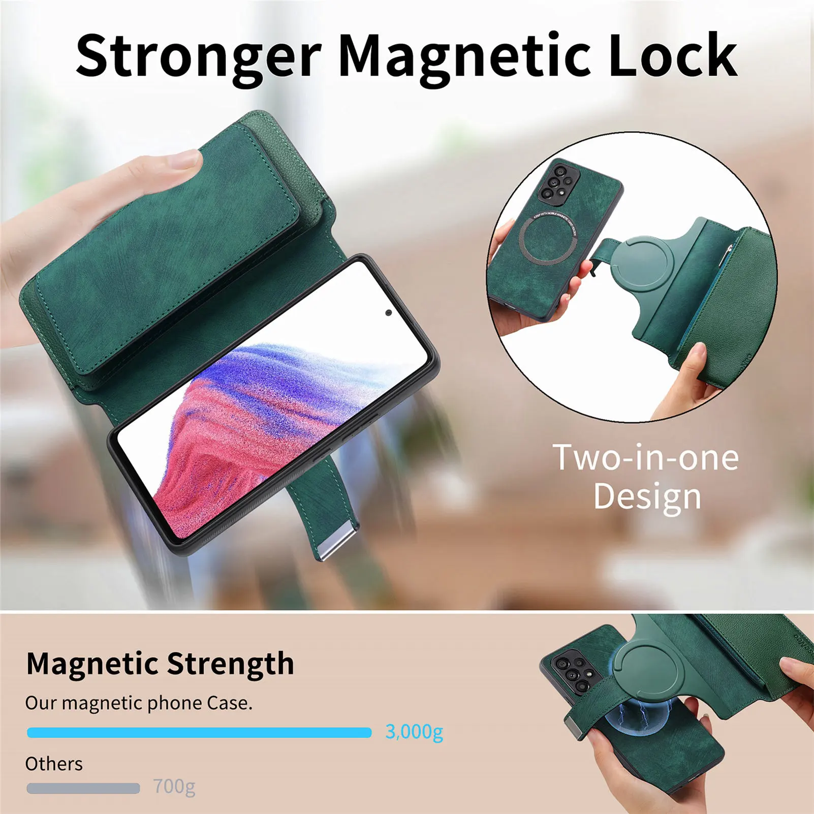 2 in 1 Detachable Zipper Cards Solt Wallet Leather Case For Samsung A16 A26 A56 A26 S24 S25 Ultra S23 Plus Bag Magnetic Cover