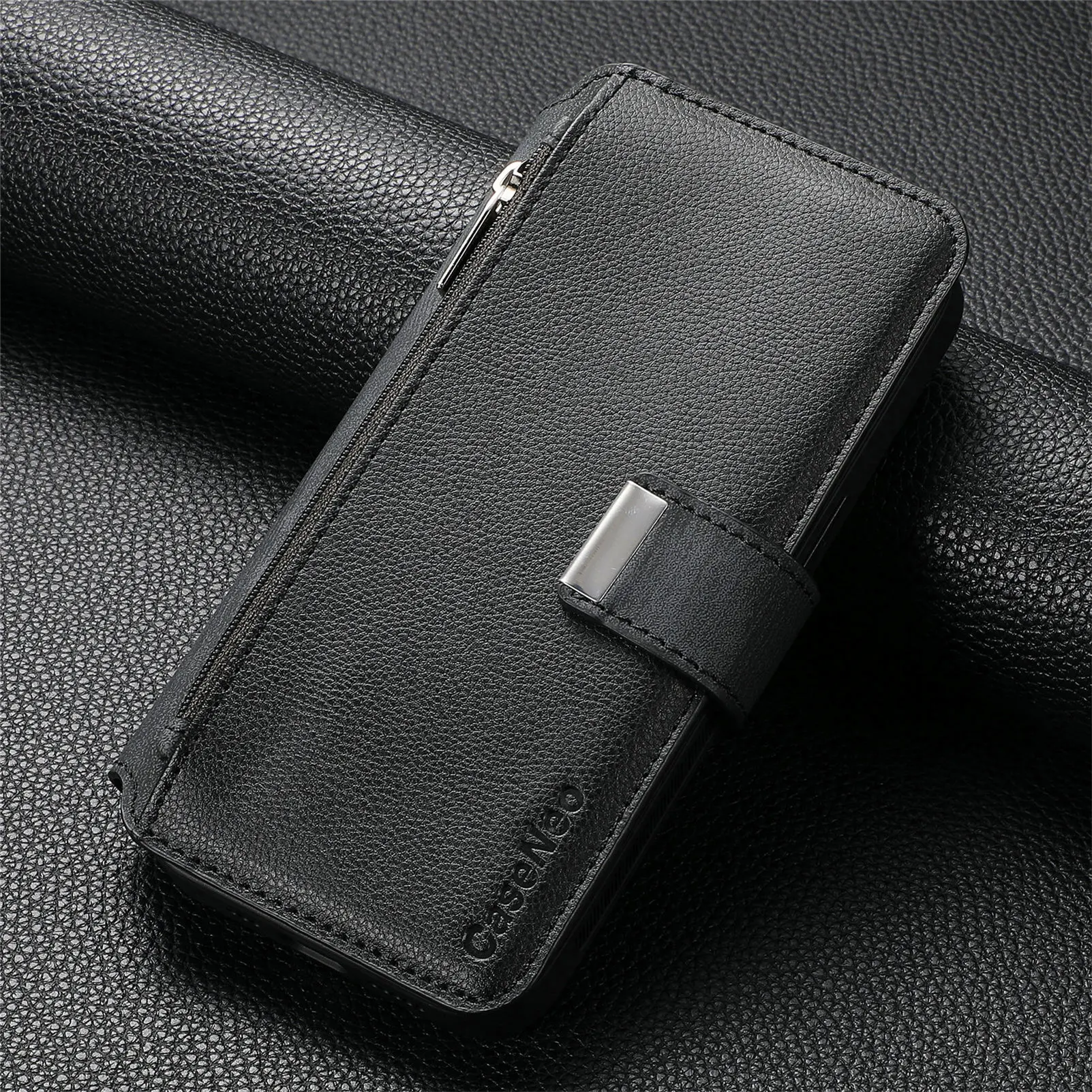 2 in 1 Detachable Zipper Cards Solt Wallet Leather Case For Samsung A16 A26 A56 A26 S24 S25 Ultra S23 Plus Bag Magnetic Cover