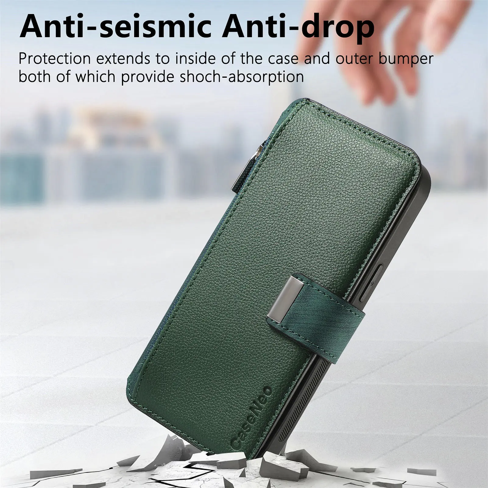 2 in 1 Detachable Zipper Cards Solt Wallet Leather Case For Samsung A16 A26 A56 A26 S24 S25 Ultra S23 Plus Bag Magnetic Cover