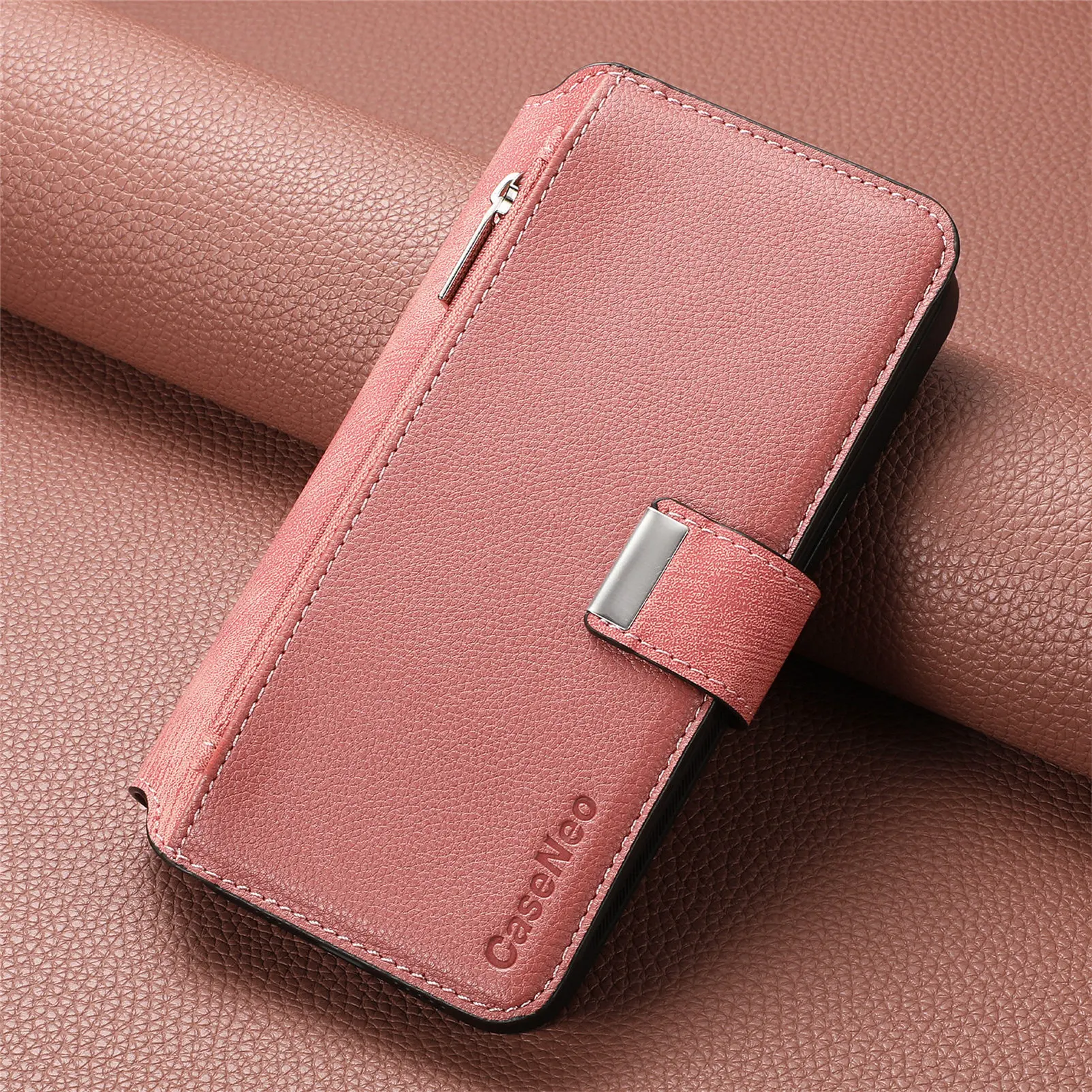 2 in 1 Detachable Zipper Cards Solt Wallet Leather Case For Samsung A16 A26 A56 A26 S24 S25 Ultra S23 Plus Bag Magnetic Cover
