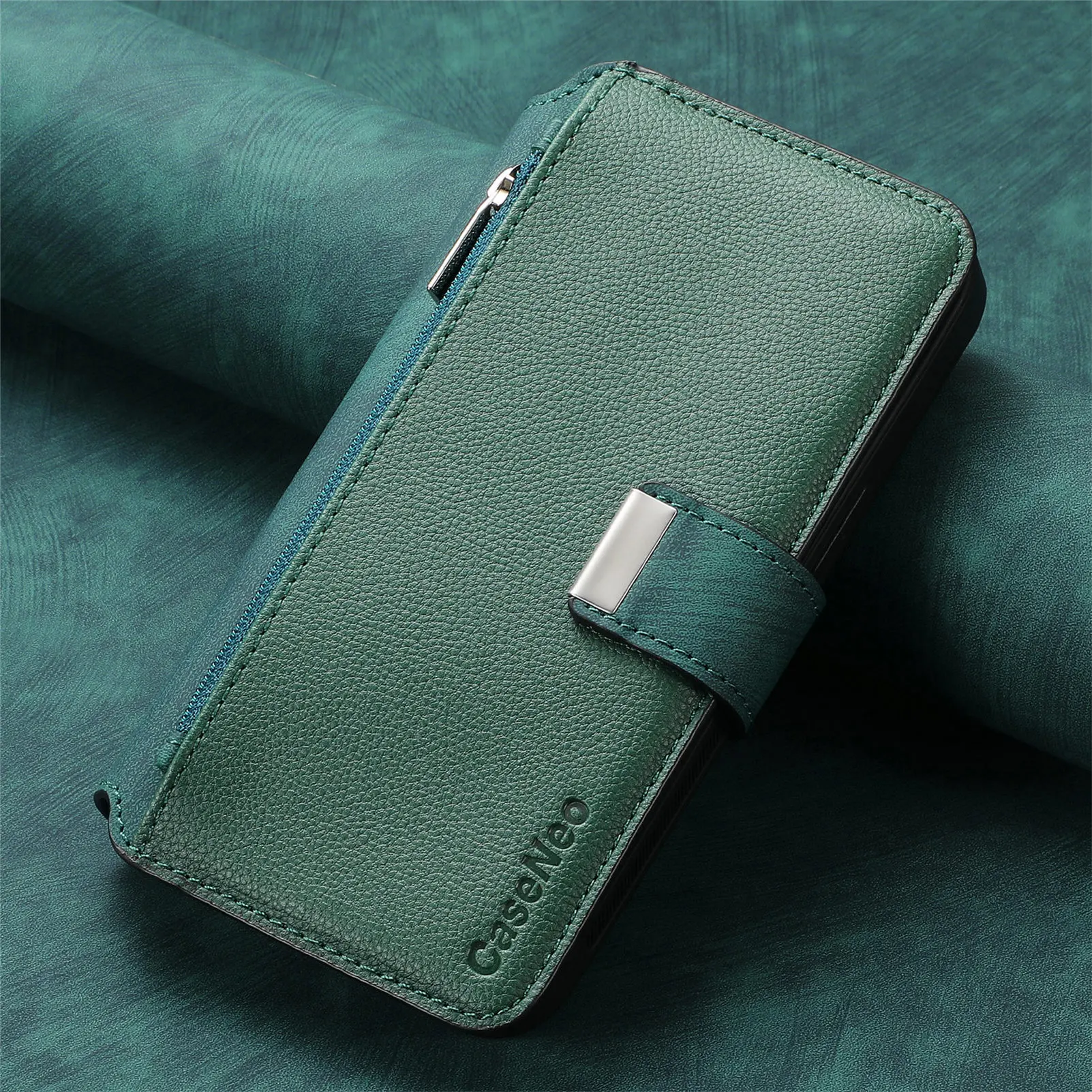 2 in 1 Detachable Zipper Cards Solt Wallet Leather Case For Samsung A16 A26 A56 A26 S24 S25 Ultra S23 Plus Bag Magnetic Cover