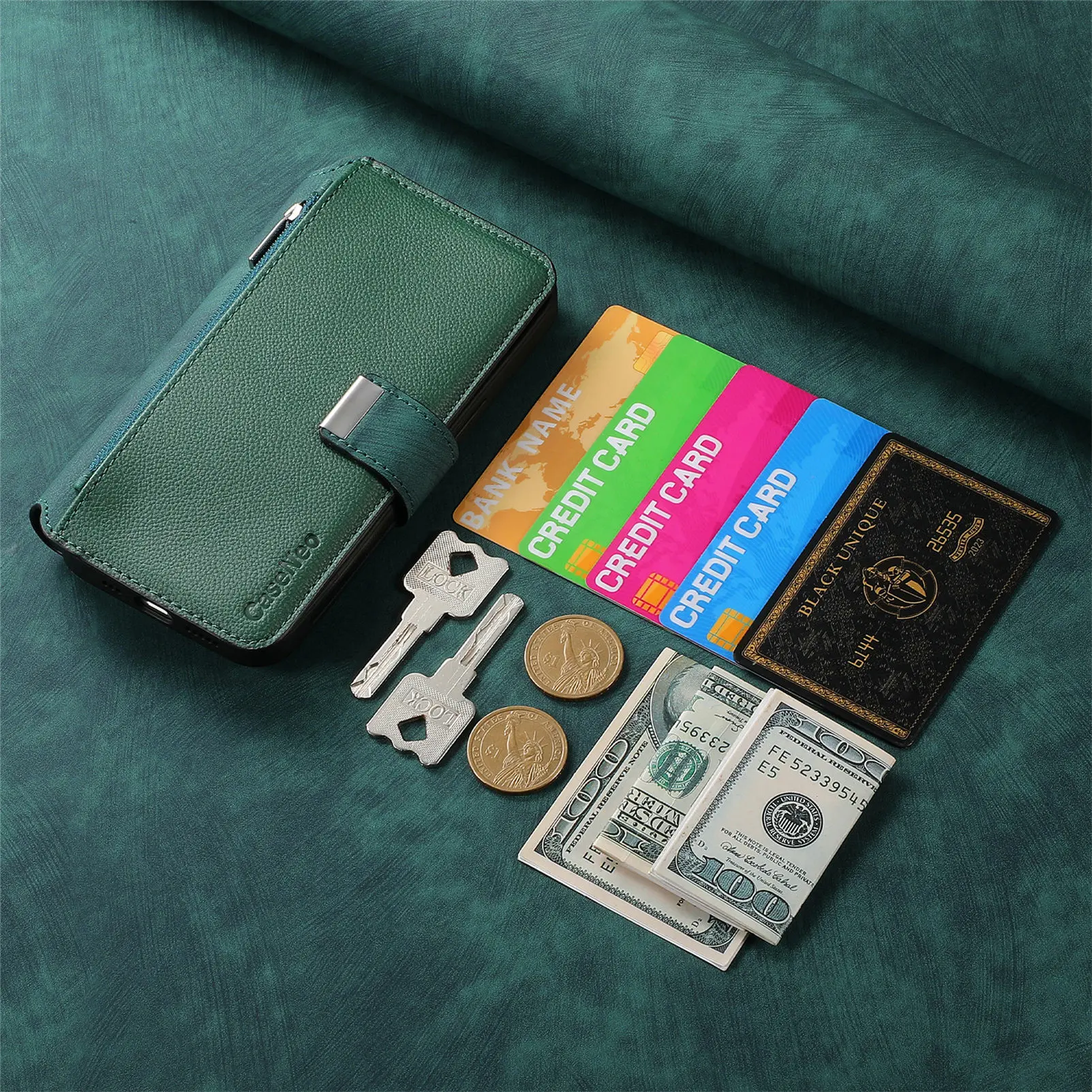 2 in 1 Detachable Zipper Cards Solt Wallet Leather Case For Samsung A16 A26 A56 A26 S24 S25 Ultra S23 Plus Bag Magnetic Cover