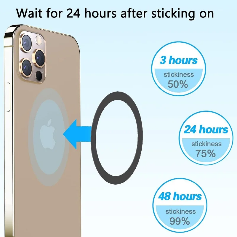 2Pack for Magsafe Magnetic Plate Ring Universal Metal Sticker Support Wireless Charger Metal Plate Sheet for Magnet Car Holder