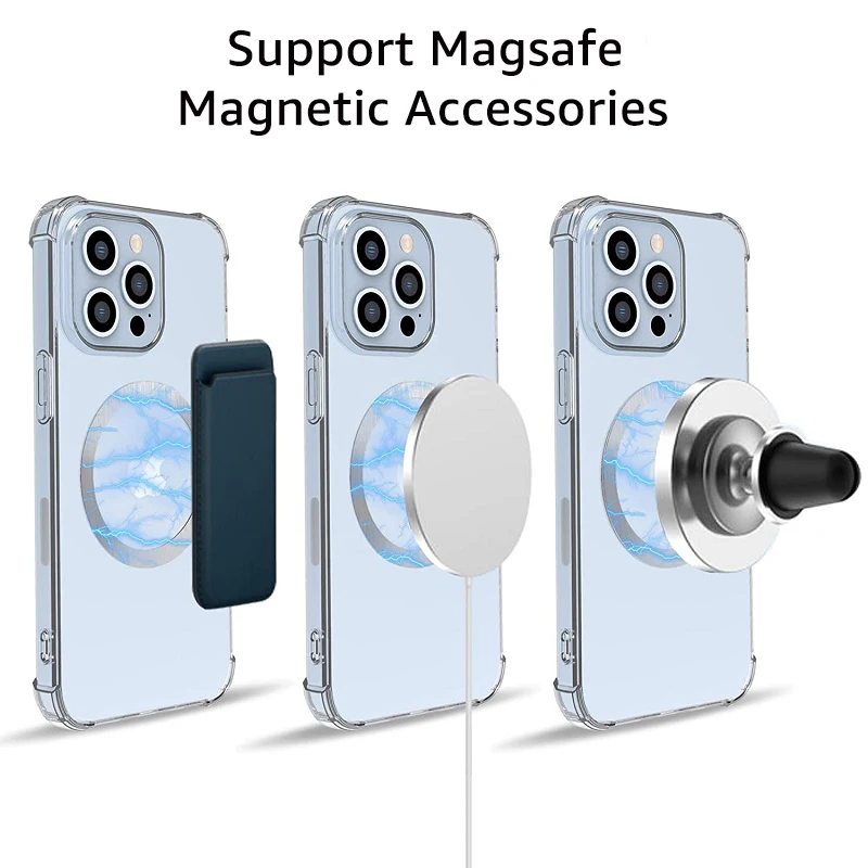 2Pack for Magsafe Magnetic Plate Ring Universal Metal Sticker Support Wireless Charger Metal Plate Sheet for Magnet Car Holder