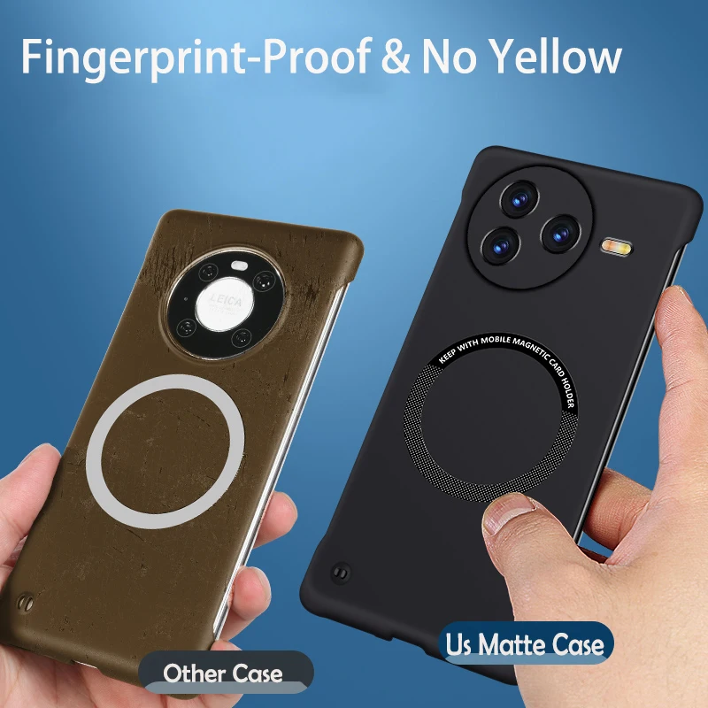 Luxury Ultra Slim Magnetic Frameless Solid Color Phone Case for Xiaomi Poco F7 Ultra F6 F5 F4 F3 X7 X6 Pro Shockproof Cover