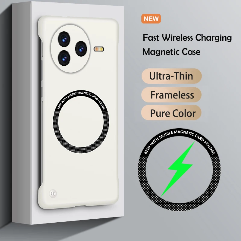 Luxury Ultra Slim Magnetic Frameless Solid Color Phone Case for Xiaomi Poco F7 Ultra F6 F5 F4 F3 X7 X6 Pro Shockproof Cover