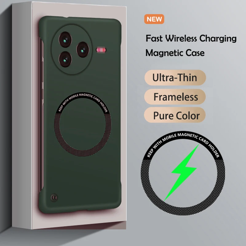 Luxury Ultra Slim Magnetic Frameless Solid Color Phone Case for Xiaomi Poco F7 Ultra F6 F5 F4 F3 X7 X6 Pro Shockproof Cover