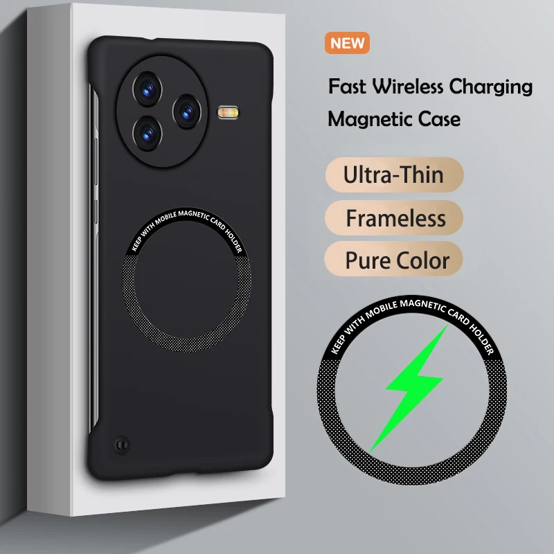 Luxury Ultra Slim Magnetic Frameless Solid Color Phone Case for Xiaomi Poco F7 Ultra F6 F5 F4 F3 X7 X6 Pro Shockproof Cover