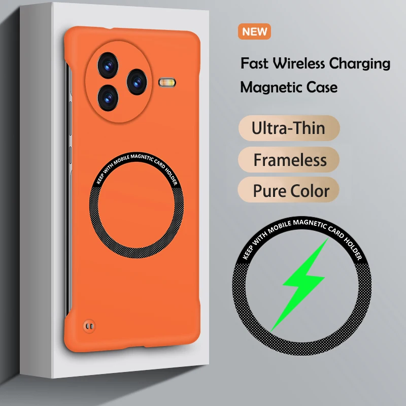 Luxury Ultra Slim Magnetic Frameless Solid Color Phone Case for Xiaomi Poco F7 Ultra F6 F5 F4 F3 X7 X6 Pro Shockproof Cover