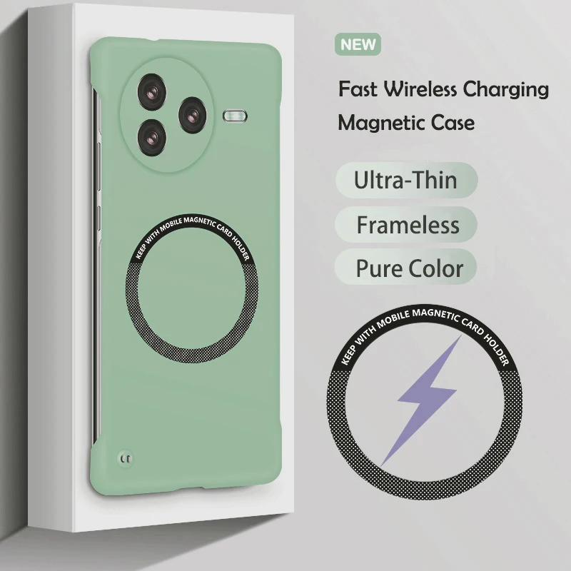 Luxury Ultra Slim Magnetic Frameless Solid Color Phone Case for Xiaomi Poco F7 Ultra F6 F5 F4 F3 X7 X6 Pro Shockproof Cover