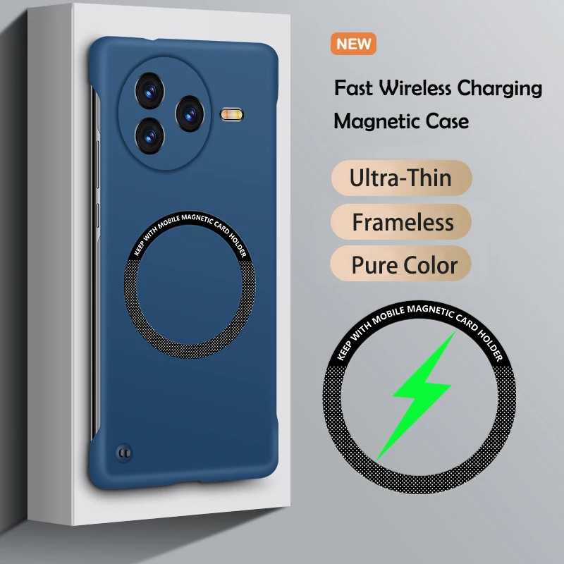 Luxury Ultra Slim Magnetic Frameless Solid Color Phone Case for Xiaomi Poco F7 Ultra F6 F5 F4 F3 X7 X6 Pro Shockproof Cover
