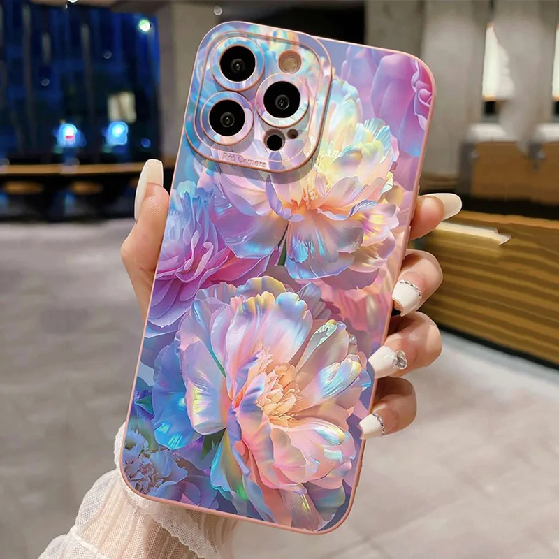 Luxury Romantic Watercolor Butterfly Flower Case For Xiaomi Redmi Note 14 13 12 Pro Plus 12S 11S 11 10 Redmi 13 12 14C 13C Cover