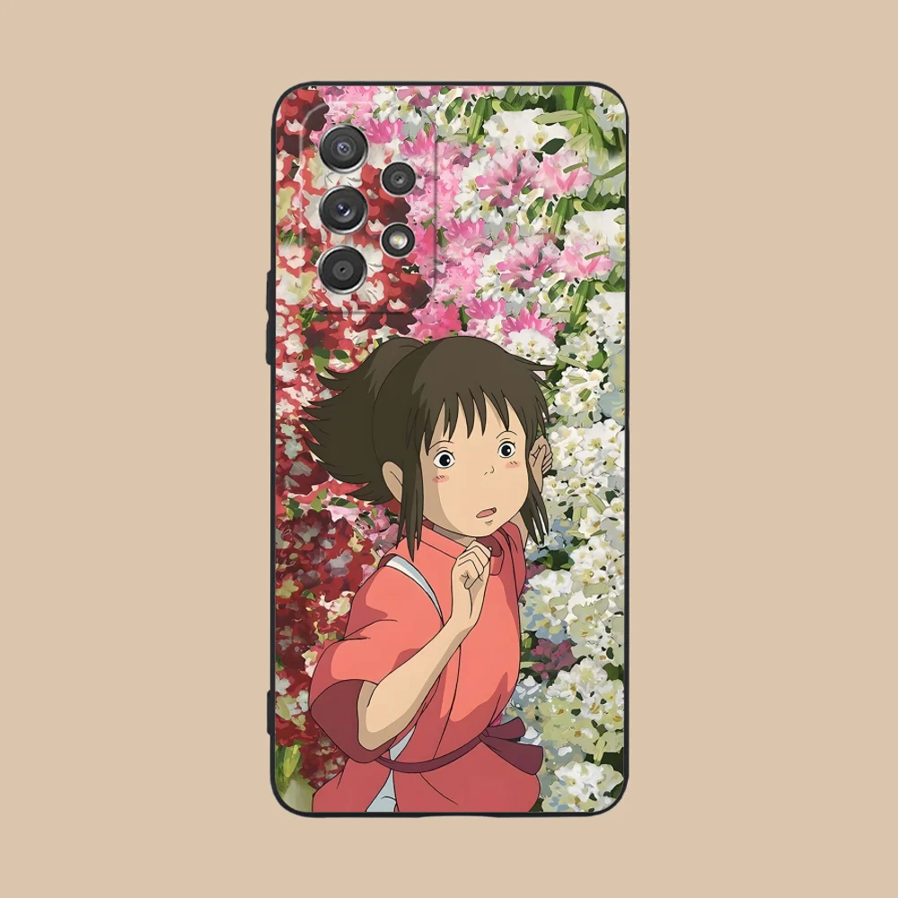 Spirited Away Phone Case for Samsung Galaxy A73 72 71 70 56 55 54 53 52 36 35 34 23 16 15 5G Black Cellphones Cover Smartphone