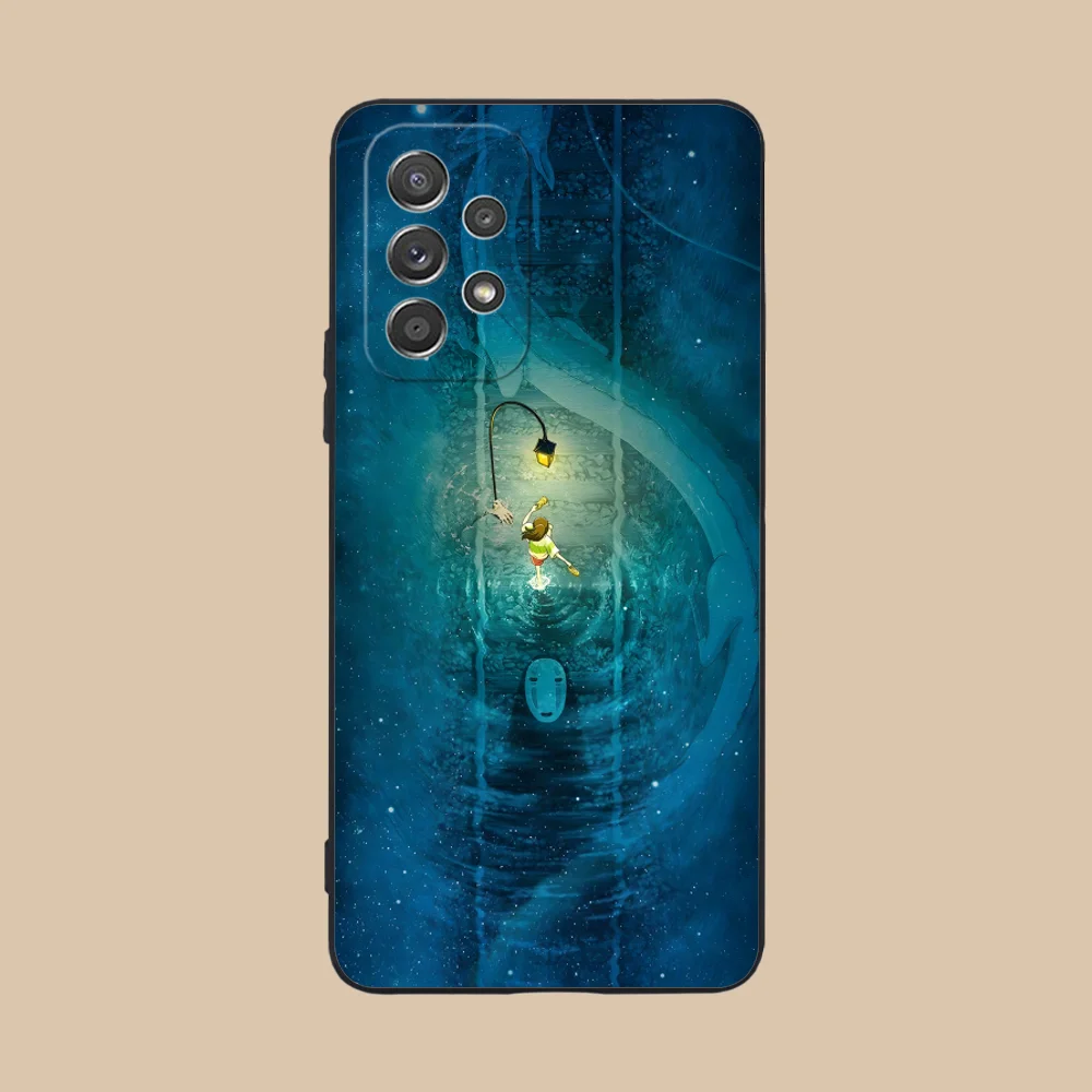 Spirited Away Phone Case for Samsung Galaxy A73 72 71 70 56 55 54 53 52 36 35 34 23 16 15 5G Black Cellphones Cover Smartphone