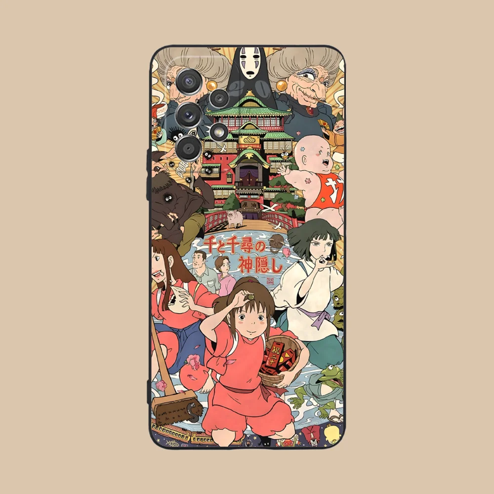 Spirited Away Phone Case for Samsung Galaxy A73 72 71 70 56 55 54 53 52 36 35 34 23 16 15 5G Black Cellphones Cover Smartphone