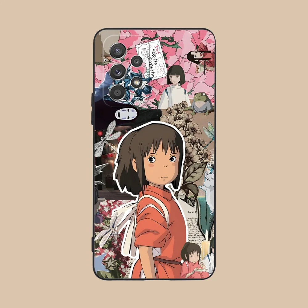 Spirited Away Phone Case for Samsung Galaxy A73 72 71 70 56 55 54 53 52 36 35 34 23 16 15 5G Black Cellphones Cover Smartphone