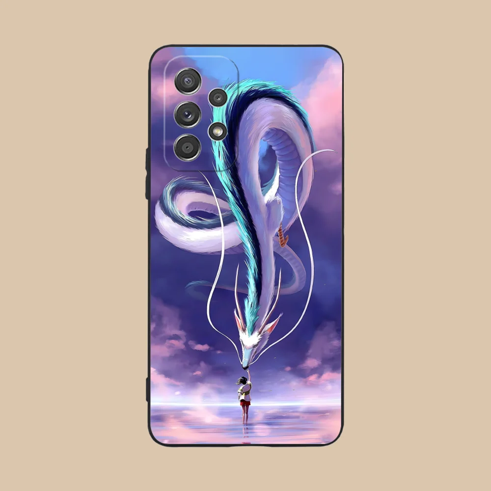 Spirited Away Phone Case for Samsung Galaxy A73 72 71 70 56 55 54 53 52 36 35 34 23 16 15 5G Black Cellphones Cover Smartphone