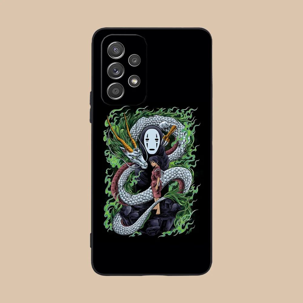 Spirited Away Phone Case for Samsung Galaxy A73 72 71 70 56 55 54 53 52 36 35 34 23 16 15 5G Black Cellphones Cover Smartphone