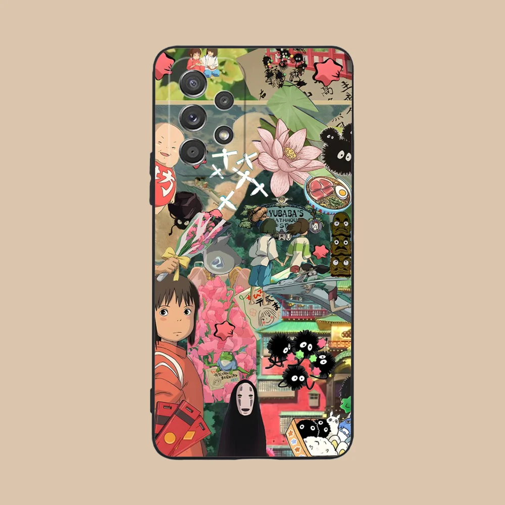 Spirited Away Phone Case for Samsung Galaxy A73 72 71 70 56 55 54 53 52 36 35 34 23 16 15 5G Black Cellphones Cover Smartphone