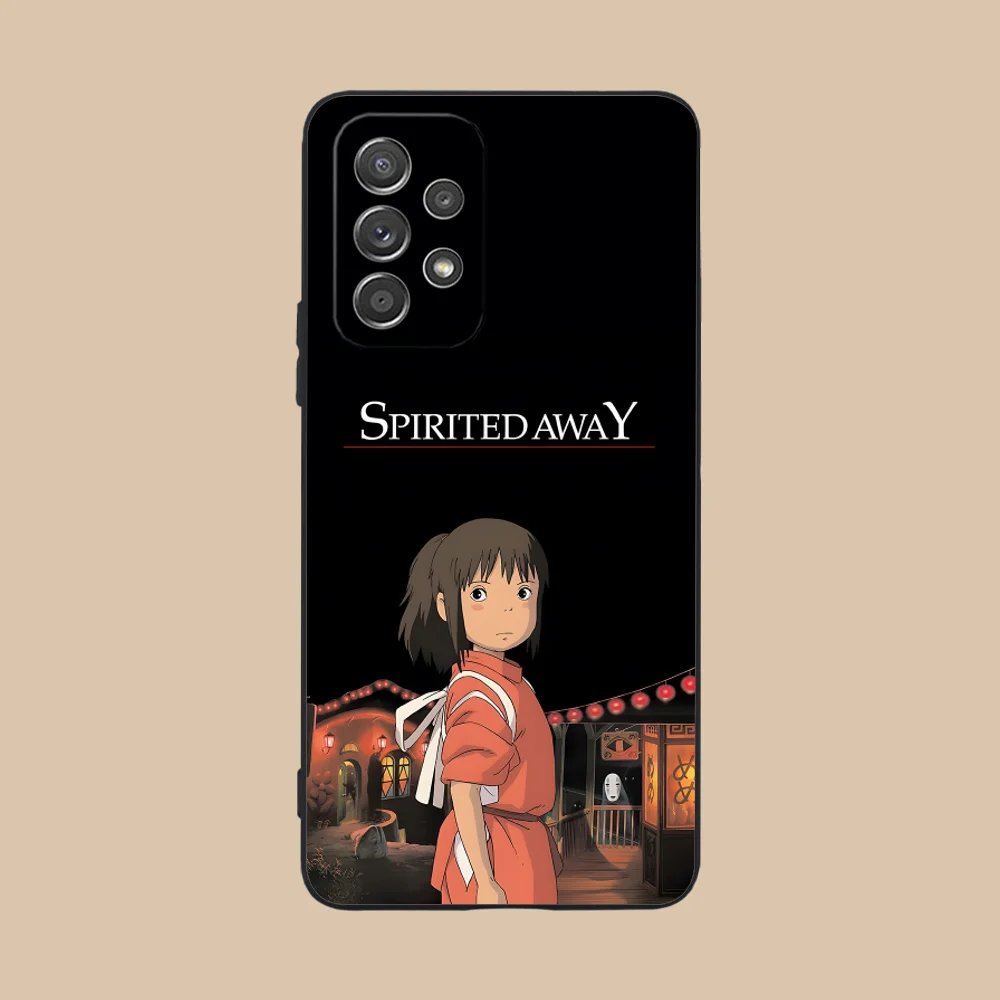 Spirited Away Phone Case for Samsung Galaxy A73 72 71 70 56 55 54 53 52 36 35 34 23 16 15 5G Black Cellphones Cover Smartphone