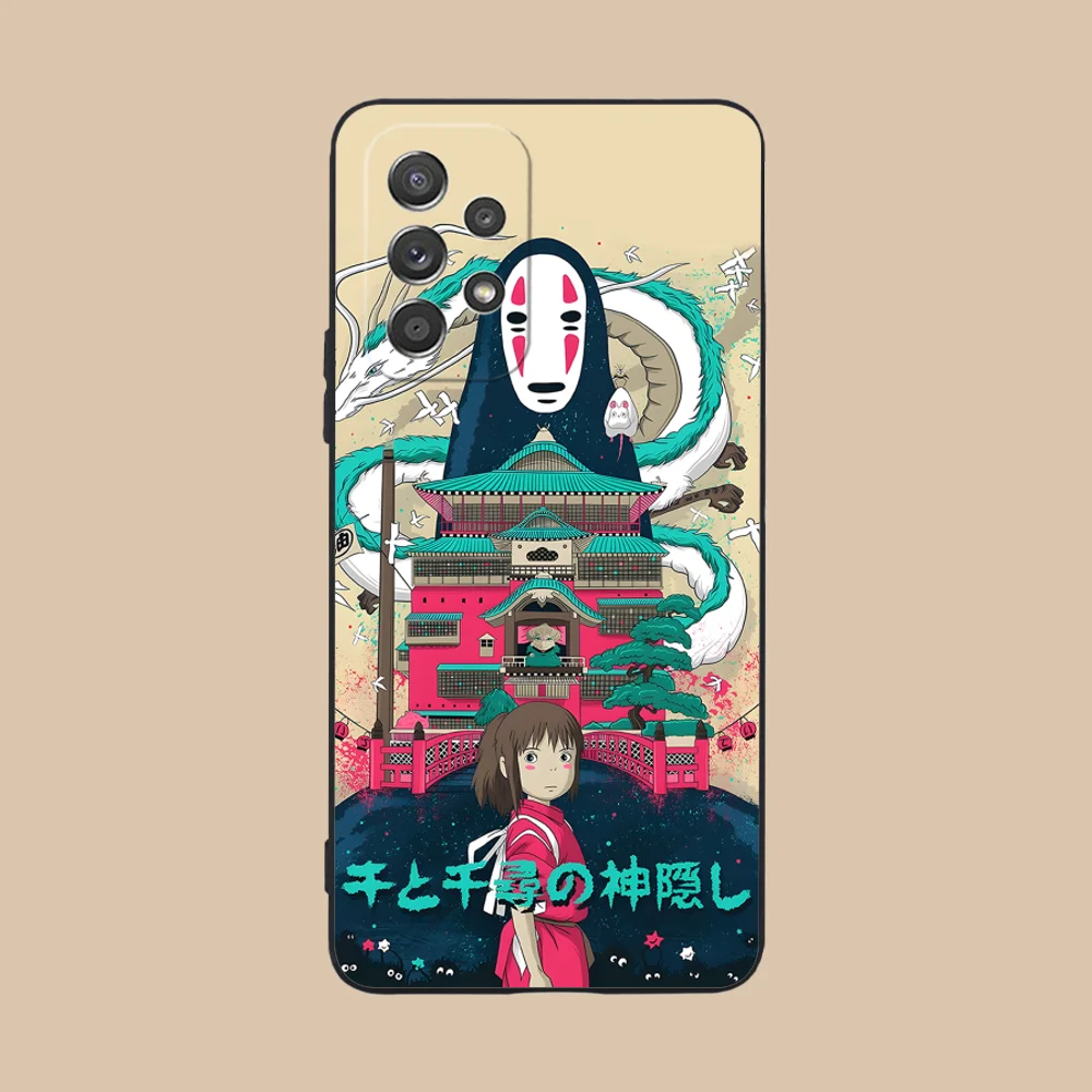 Spirited Away Phone Case for Samsung Galaxy A73 72 71 70 56 55 54 53 52 36 35 34 23 16 15 5G Black Cellphones Cover Smartphone