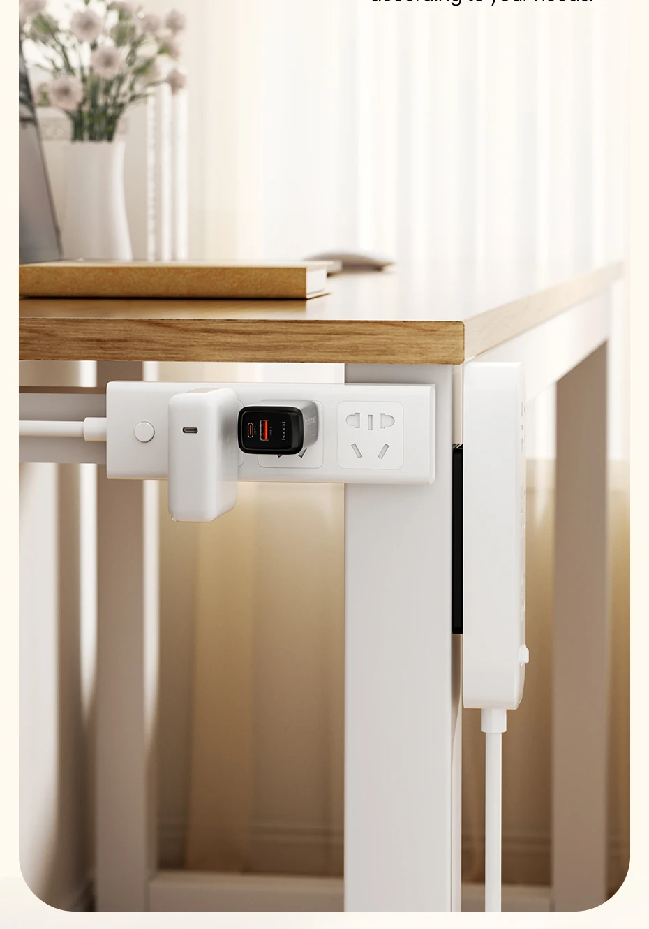 Toocki 1/3 Pcs Power Strip Holder Wall-hanging Plug Punch-Free Fixer Socket Mount Self-Adhesive Cable Wire Organizer For Office