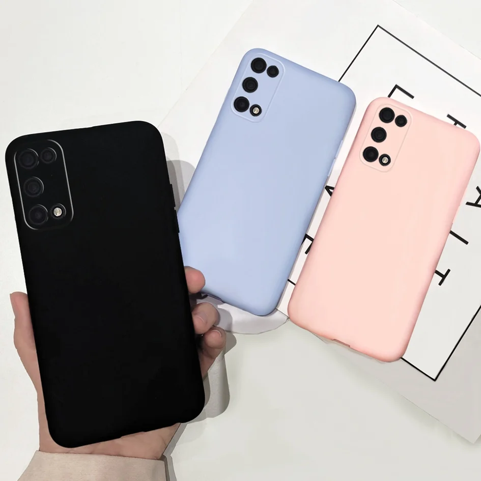 For Realme 7 5G Case Cover For Realme V5 Q2 Narzo 30 Pro 5G Candy Silicone Phone Cases Soft Cover For Realme7 5G RMX2111 Housing