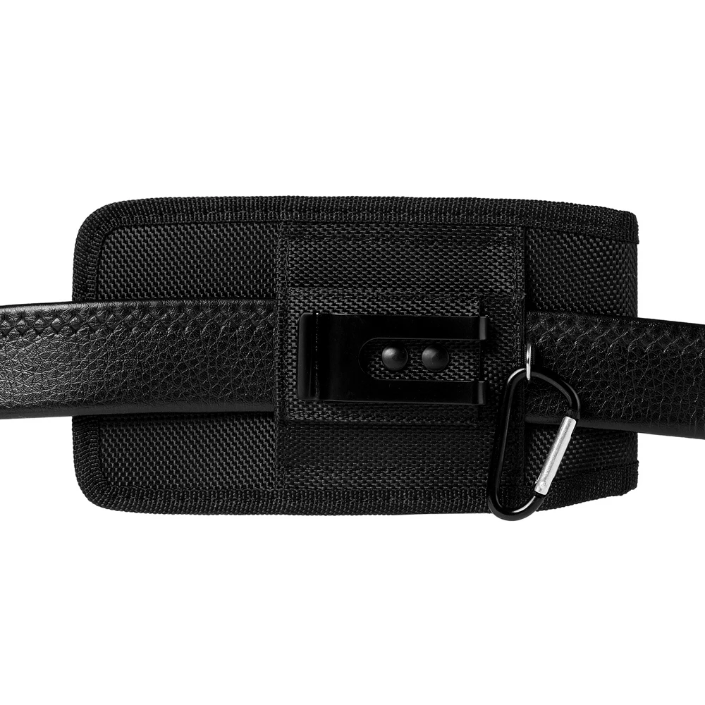 Vertical Nylon Cell Phone Belt Clip Holster Pouch Buckle Wallet Card Holder Case Cover For iPhone Samsung Xiaomi Phone Waist Bag