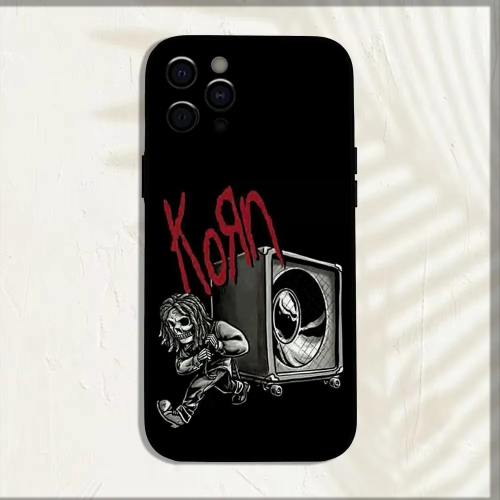 K-Korn Rock Band Phone Case For iPhone 16,15,14,13,12,11,Pro,X,XS,Max,XR,Plus,Mini Soft Black Cover