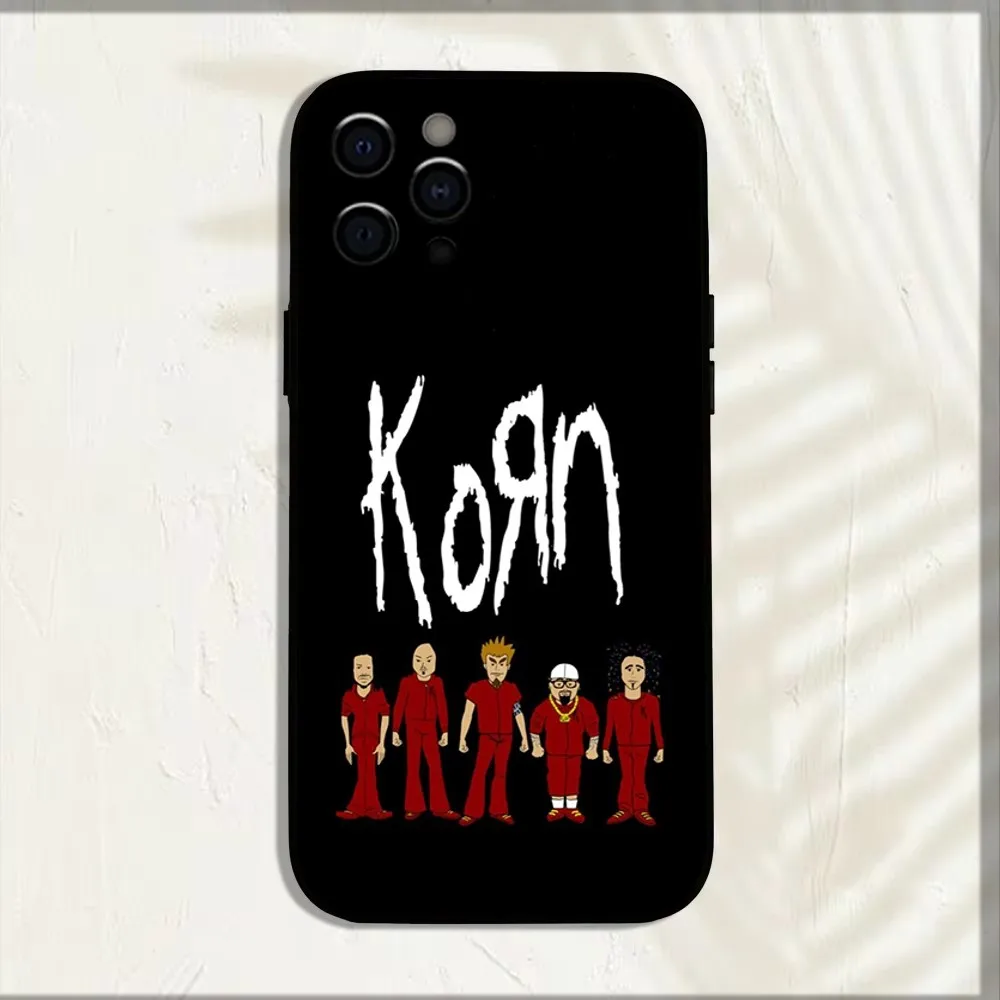 K-Korn Rock Band Phone Case For iPhone 16,15,14,13,12,11,Pro,X,XS,Max,XR,Plus,Mini Soft Black Cover