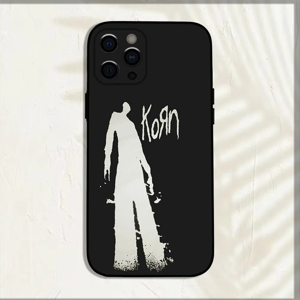 K-Korn Rock Band Phone Case For iPhone 16,15,14,13,12,11,Pro,X,XS,Max,XR,Plus,Mini Soft Black Cover