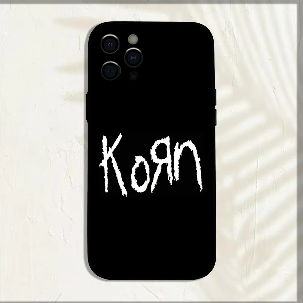 K-Korn Rock Band Phone Case For iPhone 16,15,14,13,12,11,Pro,X,XS,Max,XR,Plus,Mini Soft Black Cover