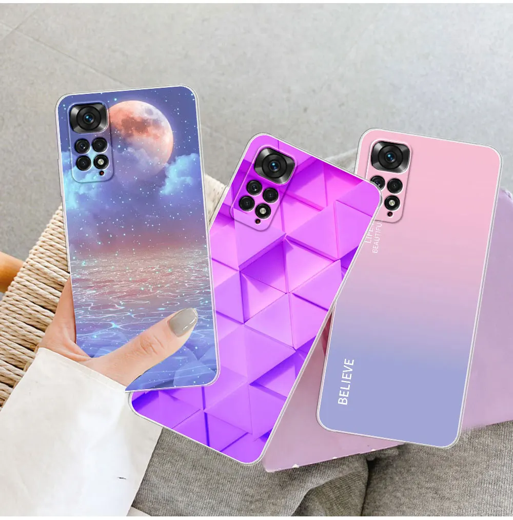 For Redmi Note 11 Case Soft Silicone TPU Phone Cover For Xiaomi Redmi Note 11S Cases Coque Redmi Note 11 Pro 4G 5G Bumper Fundas