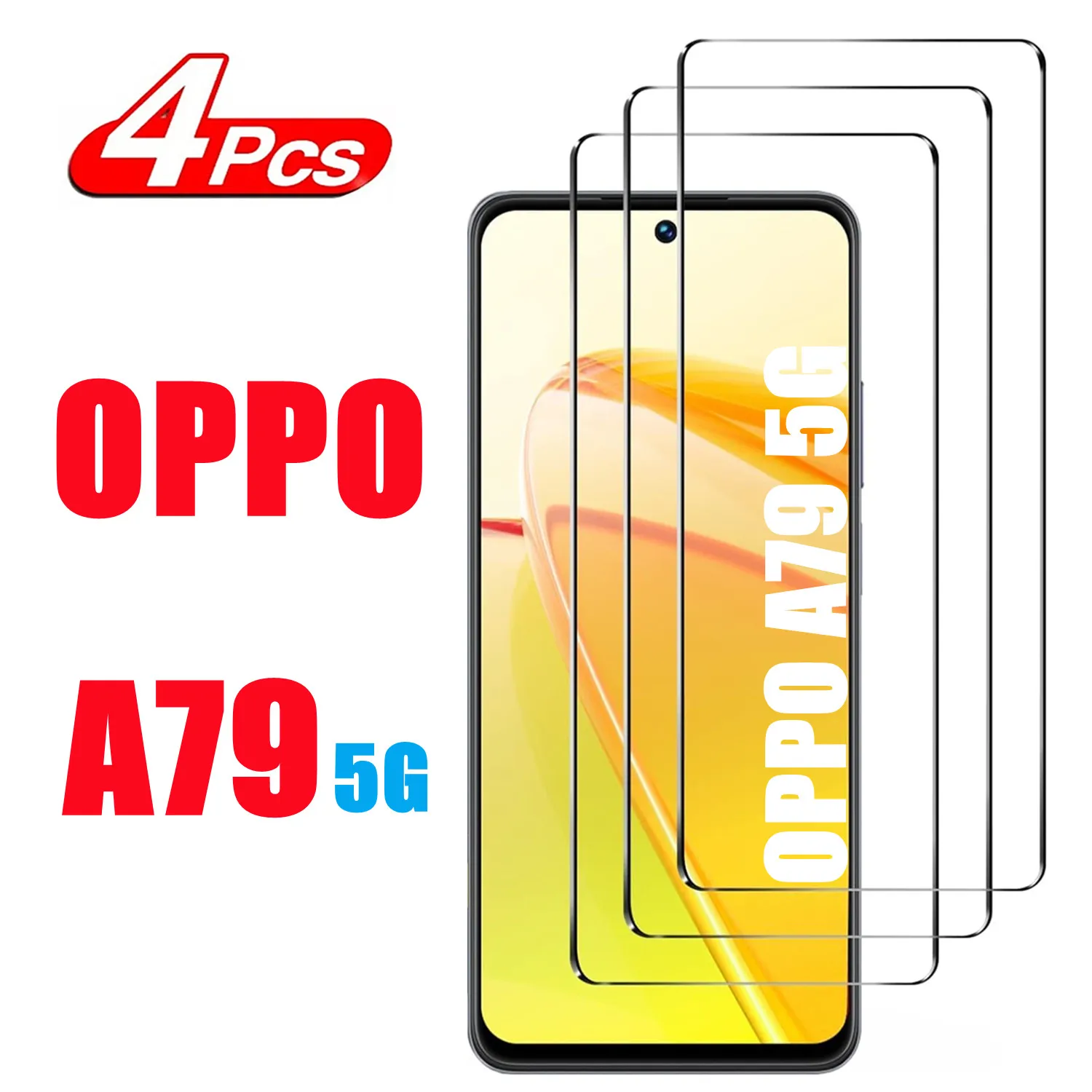 2/4Pcs Tempered Glass For OPPO A79 5G Screen Protector Glass Film