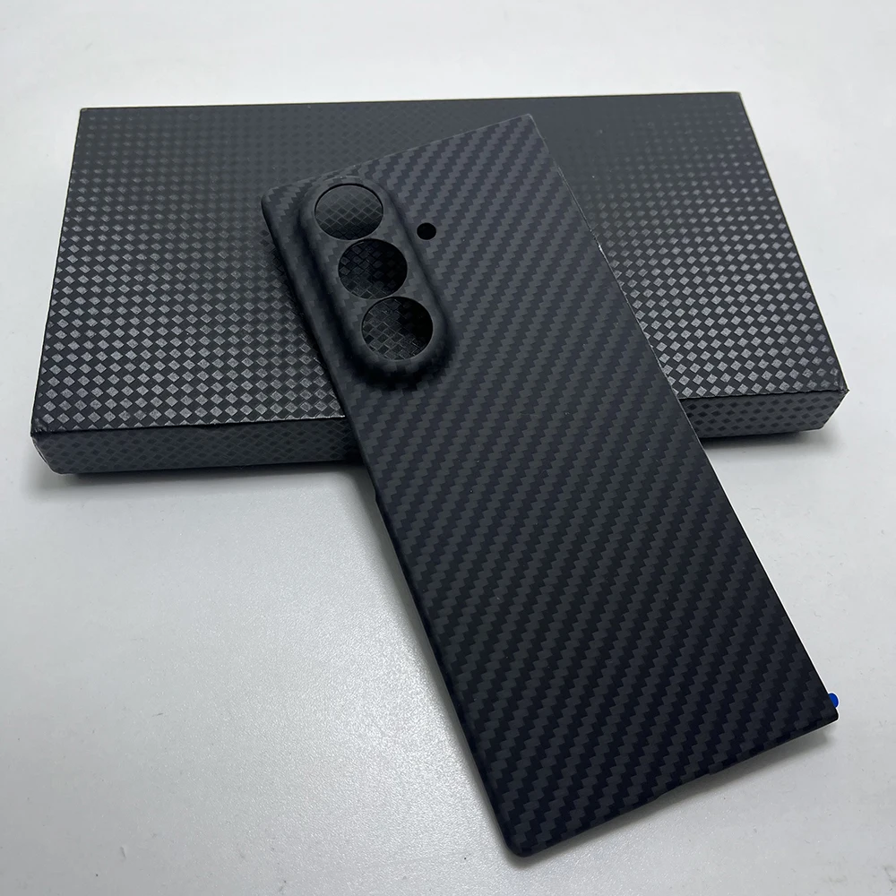 Real Carbon Case For Magsafe Magnetic For Samsung Galaxy Z Fold 7 back cover Ultra Thin Lens protection Aramid Fiber Carbon case