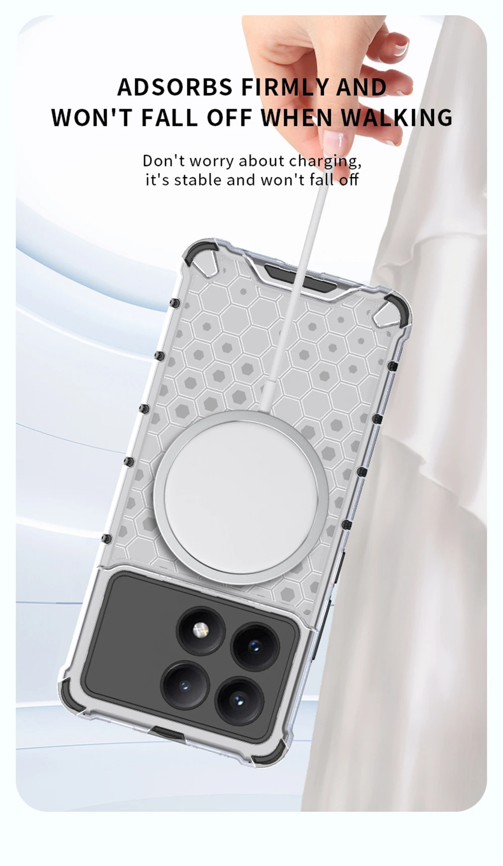 Magnetic Ring Transparent Phone Case For Xiaomi Poco F5 F6 X6 Pro X6Pro Shockproof Clear Full Coverage Cases Cover