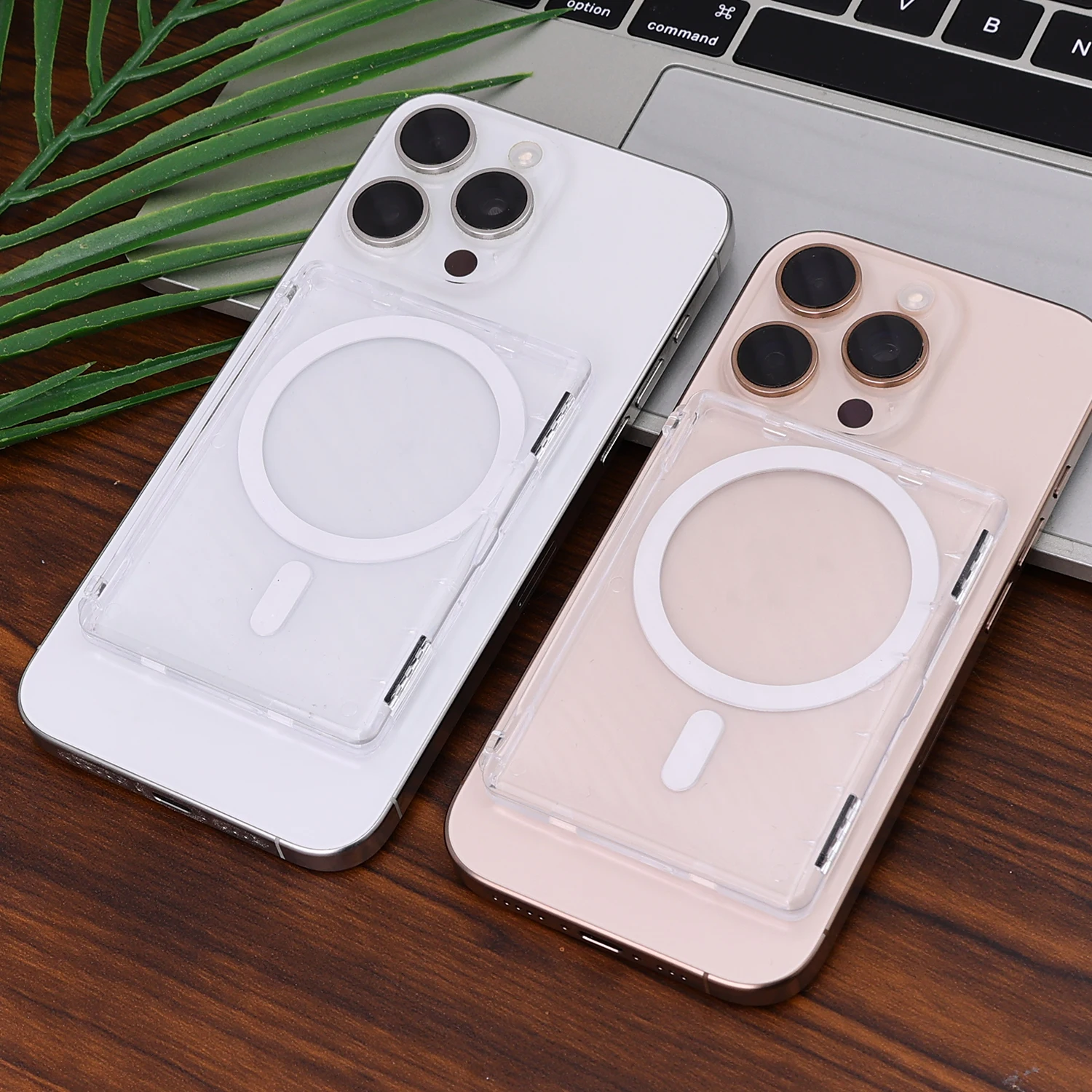 Magnetic Transparent Wallet Card Holder For Magsafe Photo Case Magnet Socket Card Slots Cover Sleeve For iPhone 17 Samsung Mi